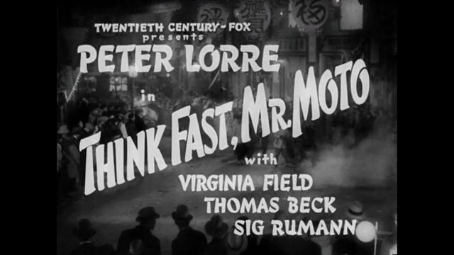 Think Fast, Mr. Moto - Title Screen